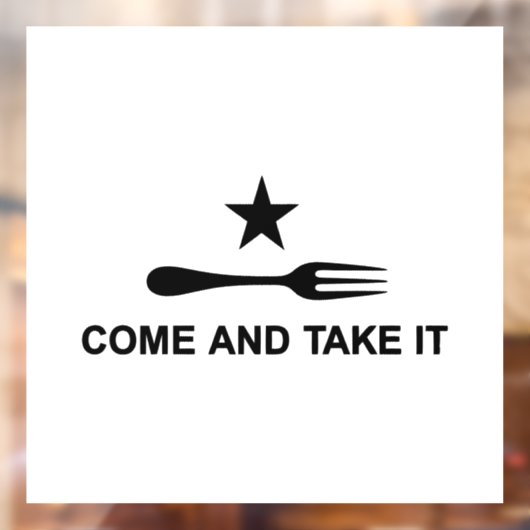 Kom en neem het Sticker. Raamsticker (Vel 2)