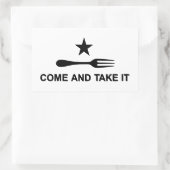 Kom en neem het Sticker. Rechthoekige Sticker (Tas)