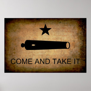 KOM EN NEEM HET! TEXAS FLAG 1835 POSTER
