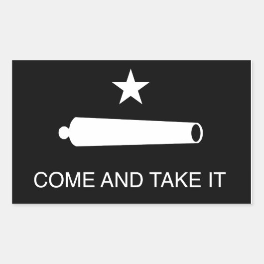 Kom en neem het vlag (omgekeerd) rechthoekige sticker (Voorkant)