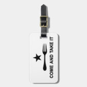 Kom en neem het vork bagagelabel (Voorkant verticaal)