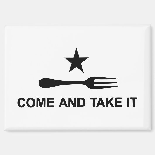 Kom en neem het vork magneet (Voorkant)