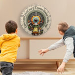 Kom en ontmoet me als ik naar zijn oog kom dartbord<br><div class="desc">Een grillig dartbord met een stripfiguur,  waarin sport en plezier worden gecombineerd in een levendig,  boeiend ontwerp.</div>