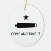 Kom en pak de vlag. keramisch ornament (Links)