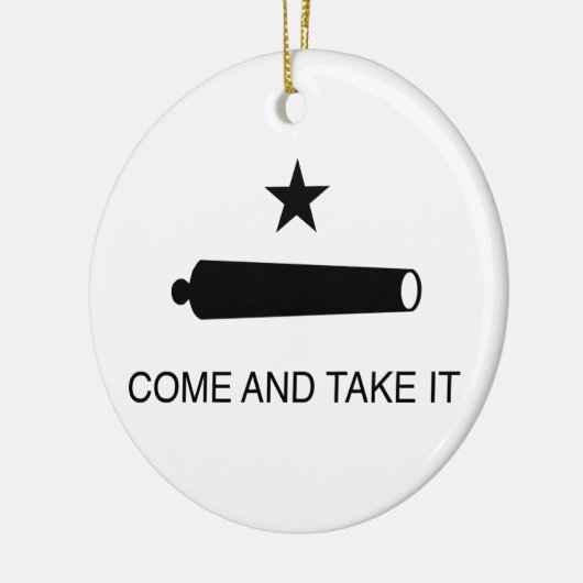 Kom en pak de vlag. keramisch ornament (Links)