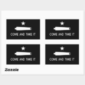 Kom en pak de vlag ~ Texas Rechthoekige Sticker (Vel)