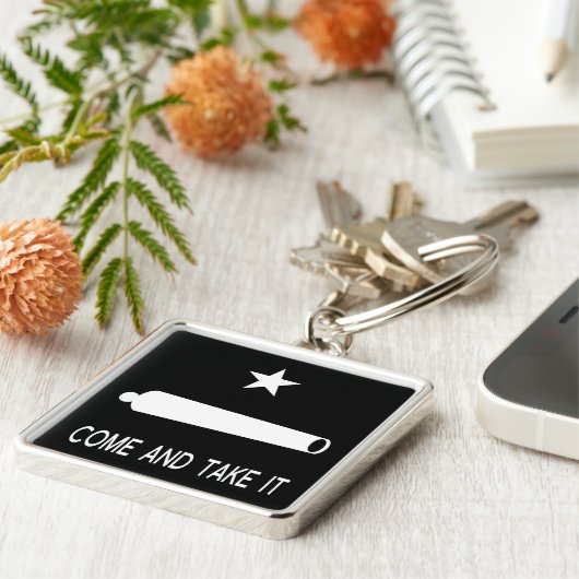 Kom en pak de vlag ~ Texas Sleutelhanger (Zijkant)