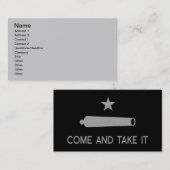 Kom en pak de vlag ~ Texas Visitekaartje (Voorkant / Achterkant)