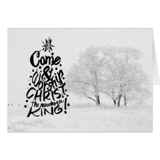 Kom en verdien Christus de pasgeboren koning