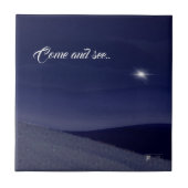 Kom en zie Kerst Keramische Tegel Tegeltje (Voorkant)