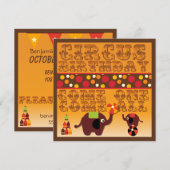 Kom er één voor alle Circus Birthday-uitnodigingen Kaart (Voorkant / Achterkant)