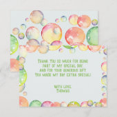 Kom er even bij! Zeepbellen verjaardag kind Bedankkaart (Voorkant / Achterkant)