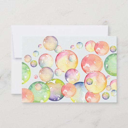 Kom er even bij! Zeepbellen verjaardags kind Bedankkaart (Achterkant)