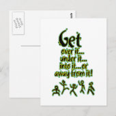 Kom er overheen Verticaal Briefkaart (Voorkant / Achterkant)