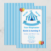 Kom erbij! Kom erbij! Circus Verjaardagsfeest Blau