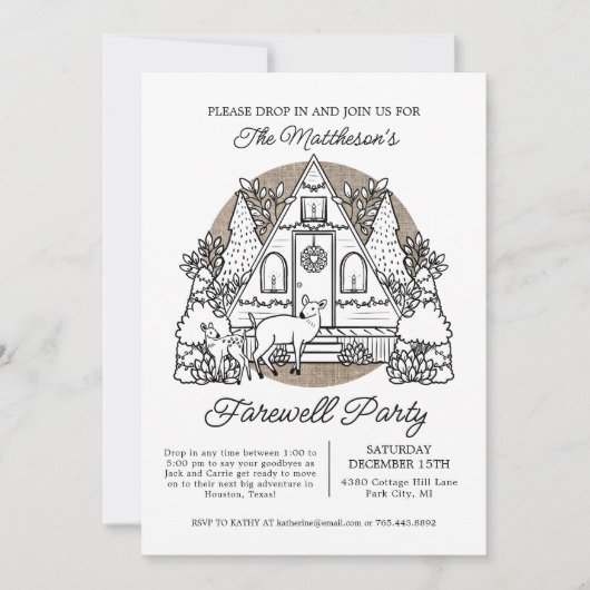 Kom Even Langs Afscheidspartij December Kaart (Voorkant)