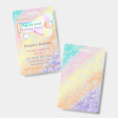 Kom even langs Bubbles Kinderverjaardagsfeestje Ui Badge (Voor- en achterkant)