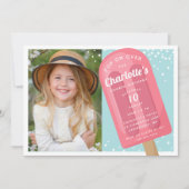 Kom even langs | Popsicle Zomer Kinderverjaardagsf Kaart (Voorkant)