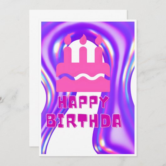 Kom feest met ons vieren! Doe mee met ons verjaard Kaart (Voorkant / Achterkant)