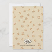 Kom, ga zitten, blijf - jongens Dog Birthday party Kaart (Achterkant)