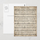 Kom, gij vindt het  Briefkaart van de hymne (Voorkant / Achterkant)