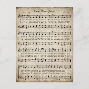 Kom, gij vindt het  Briefkaart van de hymne
