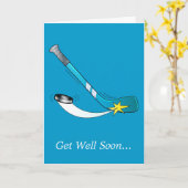 Kom goed uit het hockeyteam kaart (Gele Bloem)