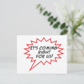 Kom goed voor ons! briefkaart (Staand voorkant)