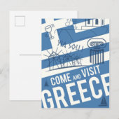 Kom Griekenland bezoeken Briefkaart (Voorkant / Achterkant)