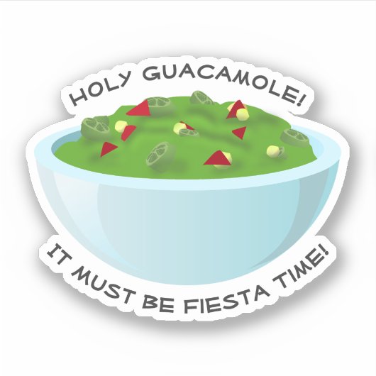 Kom Guacamole Sticker (Voorkant)