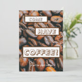 "KOM HEB KOFFIE. Het zal een goede koffie zijn." Kaart (Staand voorkant)
