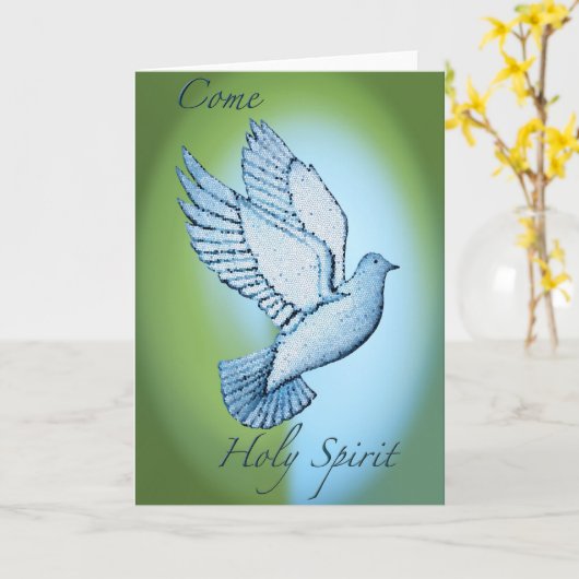 Kom Heilige Geest Kaart (Gele Bloem)