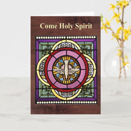 Kom Heilige Geest Kaart (Gele Bloem)