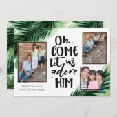Kom hem aanbidden | Kerstfotokaart Feestdagenkaart (Voorkant / Achterkant)