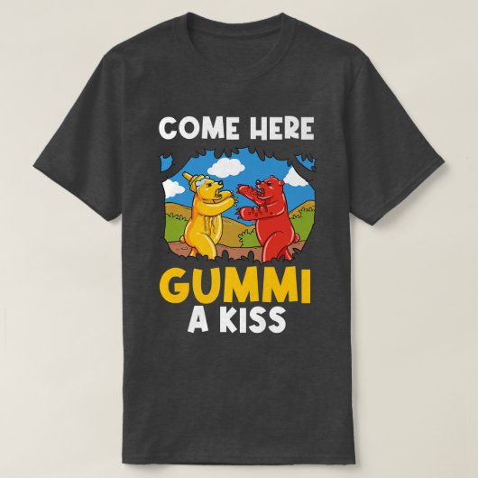 Kom hier Gummi A Kiss Gummy Beer Premium T-shirt (Design voorkant)