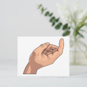 Kom hier Hand Sign Gesture Briefkaart (Staand voorkant)