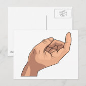Kom hier Hand Sign Gesture Briefkaart (Voorkant / Achterkant)
