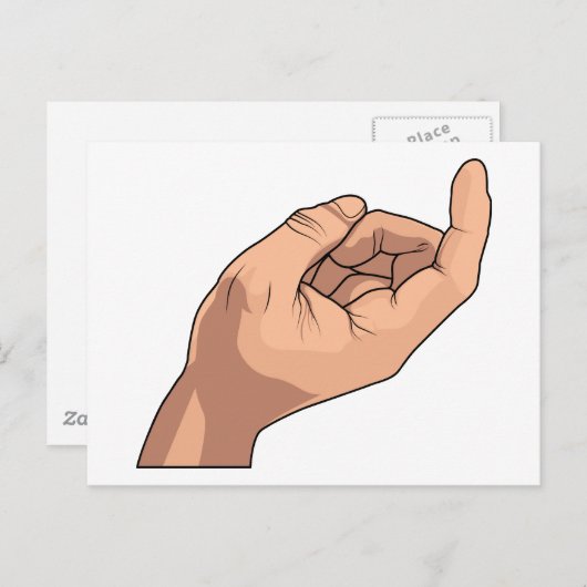Kom hier Hand Sign Gesture Briefkaart (Voorkant / Achterkant)