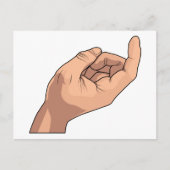 Kom hier Hand Sign Gesture Briefkaart (Voorkant)
