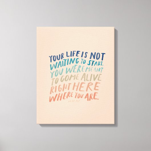 Kom hier wonen - Inspirerend prijszetkunst Canvas Afdruk (Voorkant)