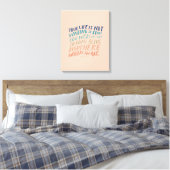 Kom hier wonen - Inspirerend prijszetkunst Canvas Afdruk (Insitu (Slaapkamer))