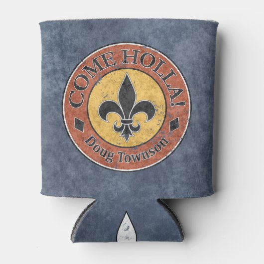 Kom Holla! Fleur-de-lis Circle Logo Blikjeskoeler (Voorkant)