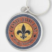 Kom Holla! Fleur-de-lis Circle Logo Sleutelhanger (Voorkant)