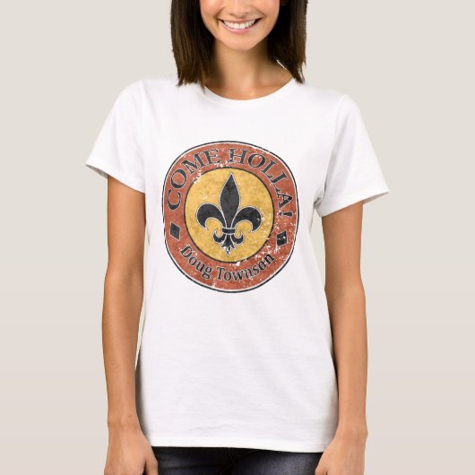 Kom Holla! Fleur-de-lis Circle Logo T-shirt (Voorkant)