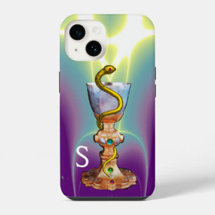 KOM HYGEIA Geneeskunde,Apotheek Monogram Teal iPhone 14 Hoesje