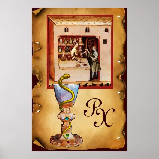 KOM HYGEIA MONOGRAM Geneeskunde, Apotheek Poster (Voorkant)