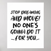 Kom in beweging! Motivatie prijsopgave Poster (Voorkant)