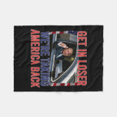 Kom in de buurt, we nemen Amerika terug Fleece Deken (Voorkant (Horizontaal))