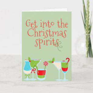 Kom in de Kerst Cocktails Drinkstemming Feestdagen Kaart