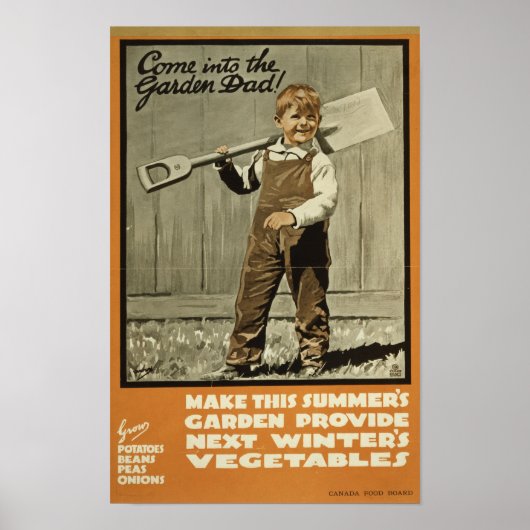 Kom in de tuin. poster (Voorkant)